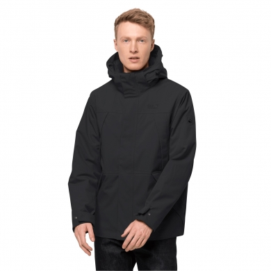 Jack Wolfskin Winter Jacket White Frost (waterproof and windproof, PFC-free) black Men